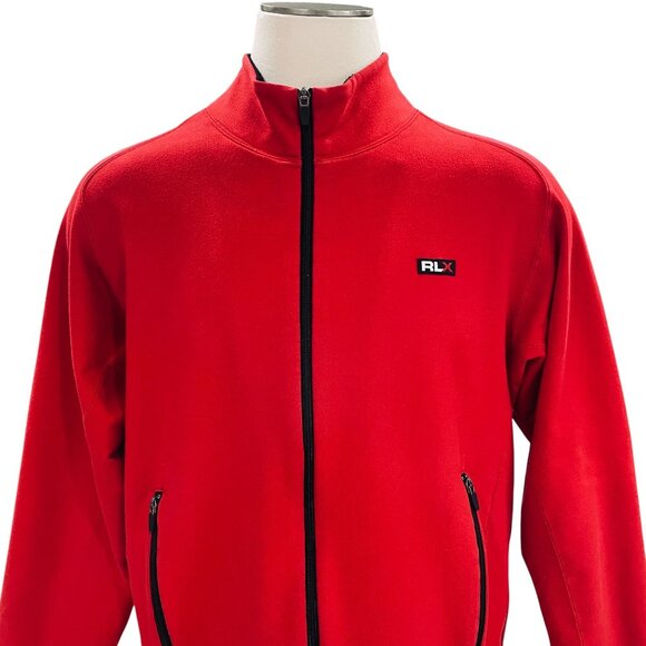 RLX Ralph Lauren Track Jacket XXL Red Zip Up High Neck Logo Streetwear Sporty - Picture 4 of 8